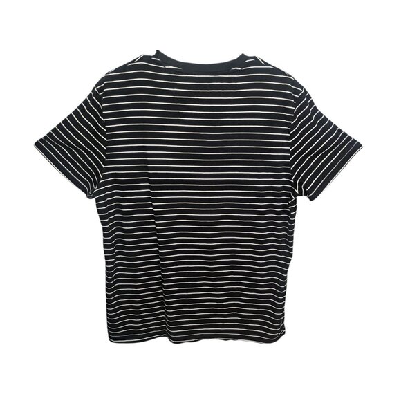 Calvin Klein Liquid Touch Black/White Stripped T-Shirt Mens Large - Picture 2 of 5